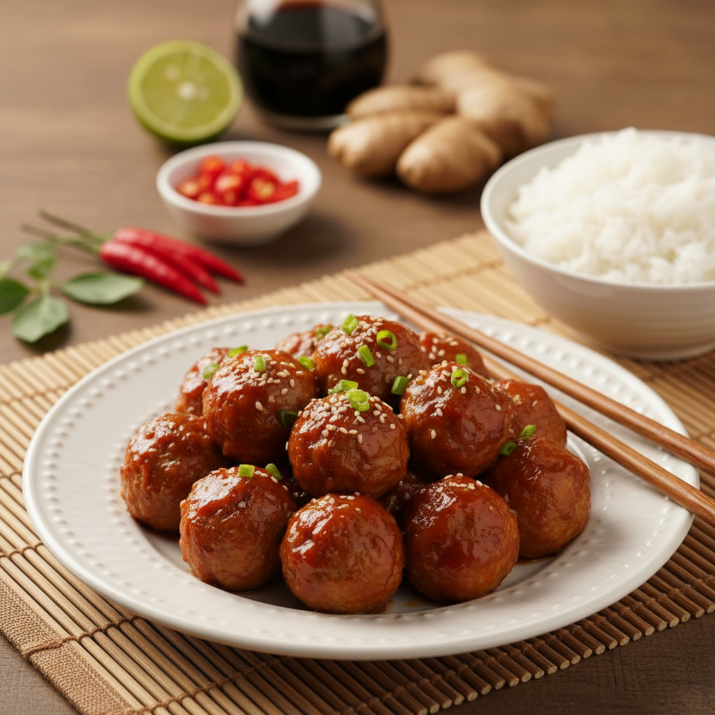 Bakso Ayam Teriyaki Pedas Manis Kilat