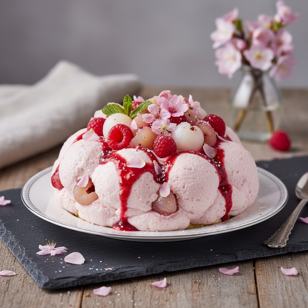 Fantasi Mousse Keju Sakura Lychee & Berry Musim Semi