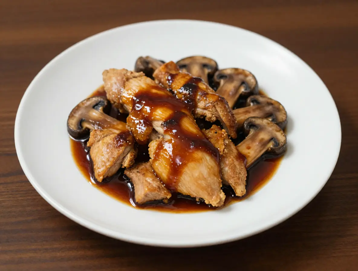 Tumis Ayam Jamur Kancing Kecap